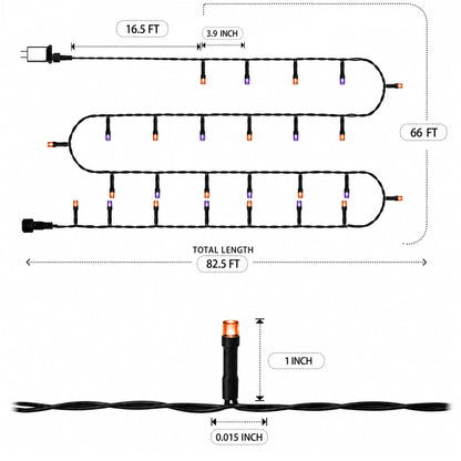 Multicolor Christmas String Lights 164ft, 2000 LED, 8 Modes, Waterproof