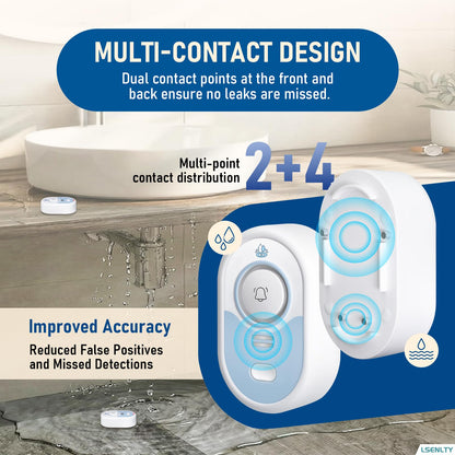 Water Leak Detector with 100dB Alarm, 5-Year Battery, IP66 Waterproof