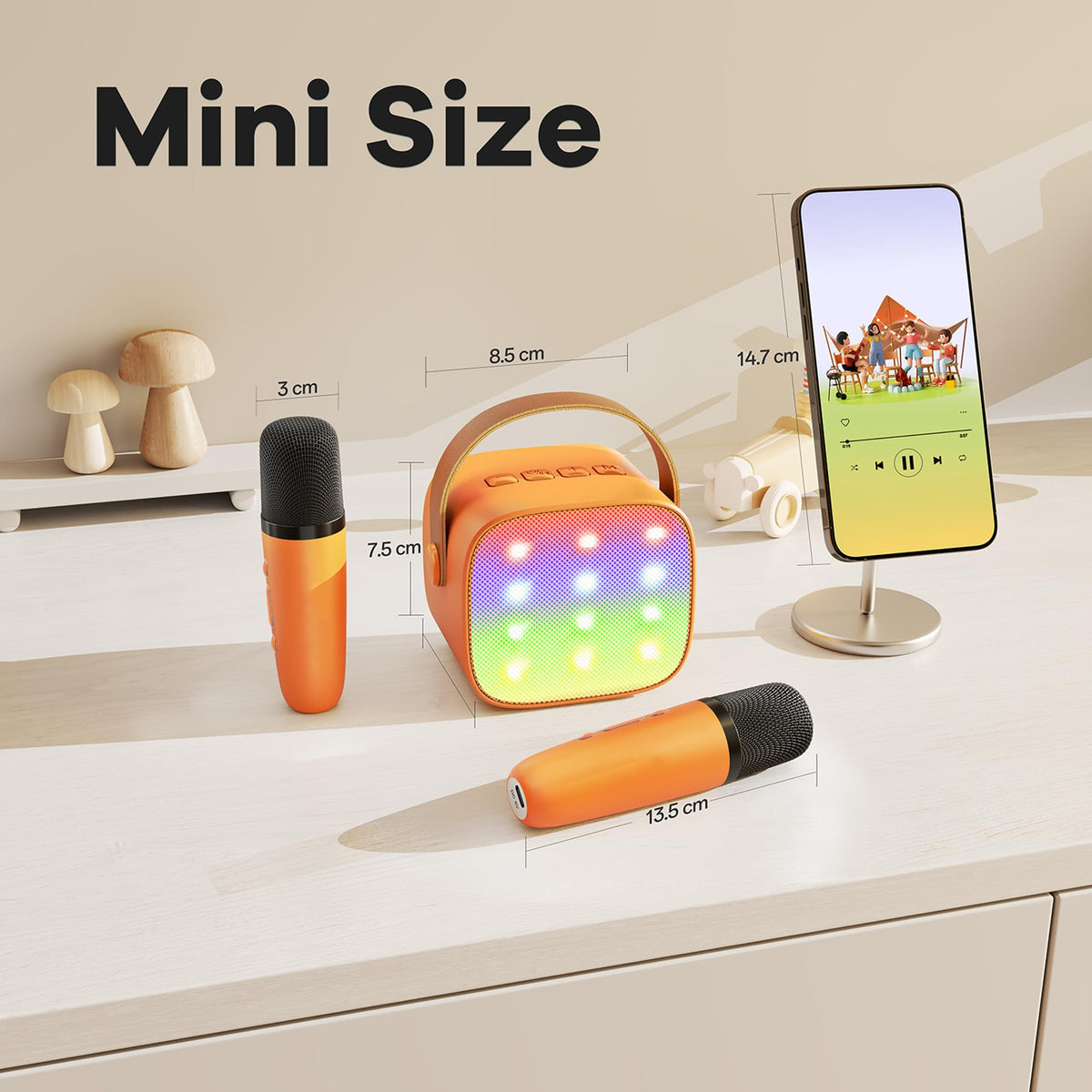 YLL Karaoke Machine for Kids, Birthday Gifts for Girls 3 4 5 6 7+Years Old
