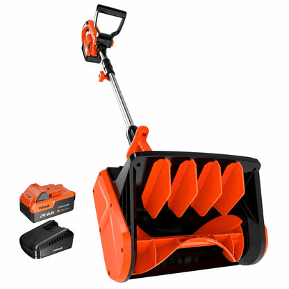 VOLTASK Cordless Snow Shovel, 24V | 13-Inch | 4-Ah Cordless Snow Blower, Battery Snow Blower with Directional Plate & Adjustable Front Handle (4-Ah Battery & Quick Charger Included)