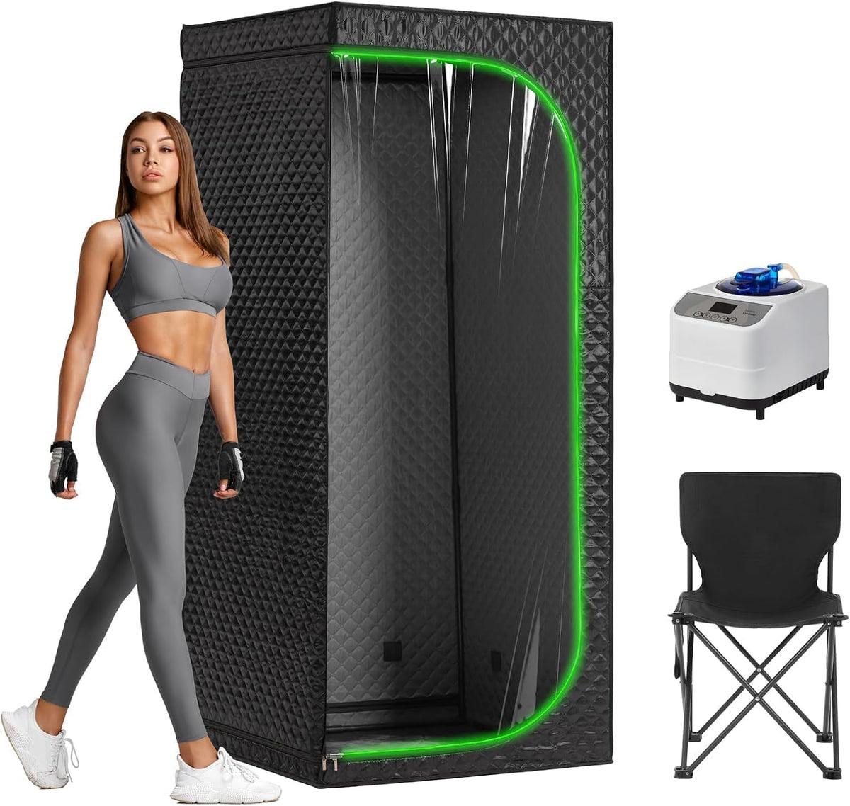 Portable Steam Sauna Tent with Clear View Door Small