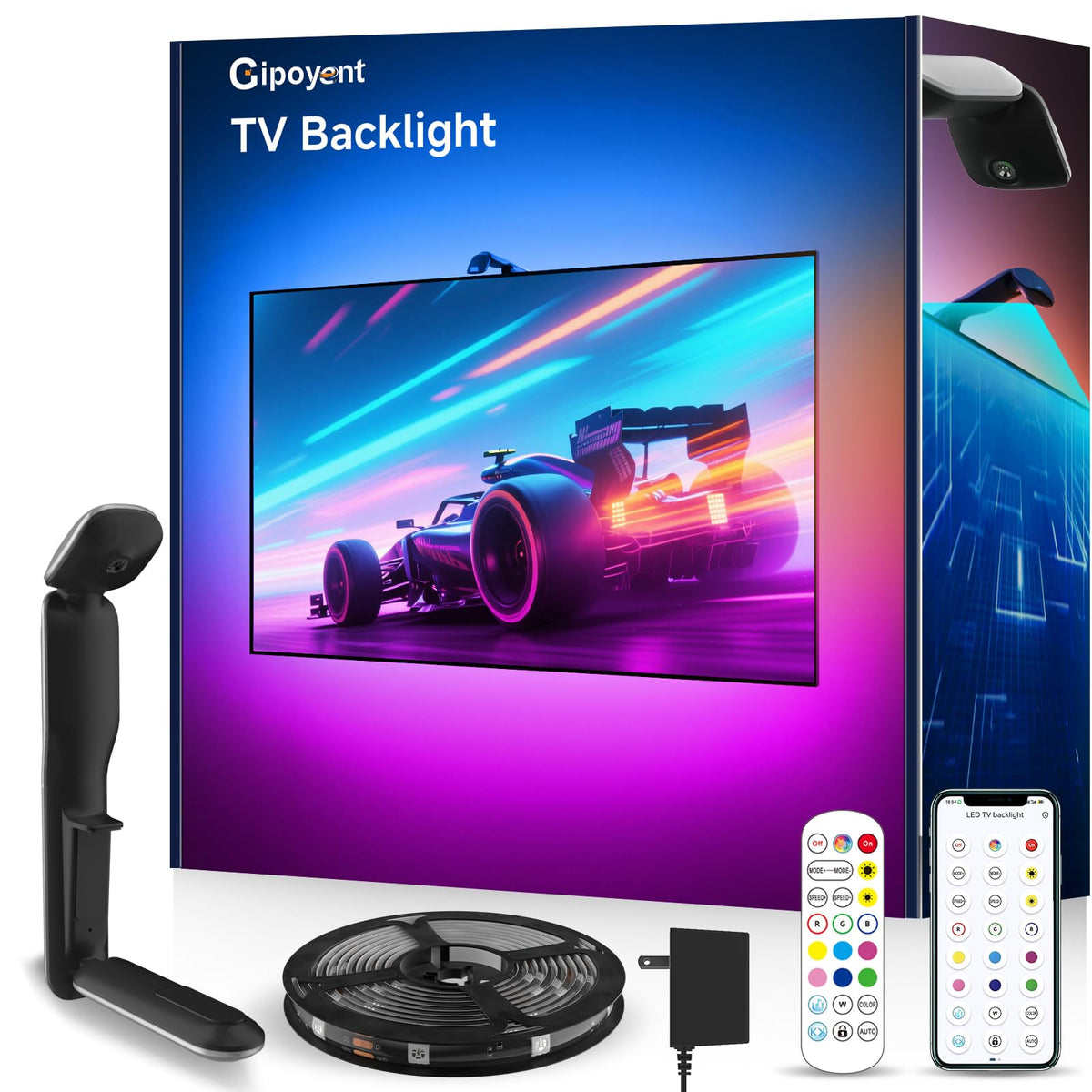 TV Backlight with Camera Sync, 13.7ft LED Strip for 45-65 in TV, App Control