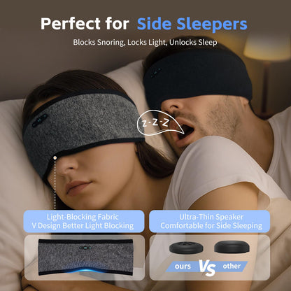 Sleep Headphones Bluetooth Headband for Side Sleepers