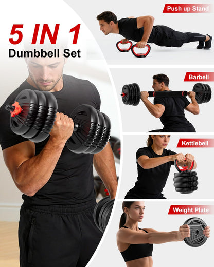 Adjustable Dumbbell set,20/30/45/70/90lbs Free Weight Set