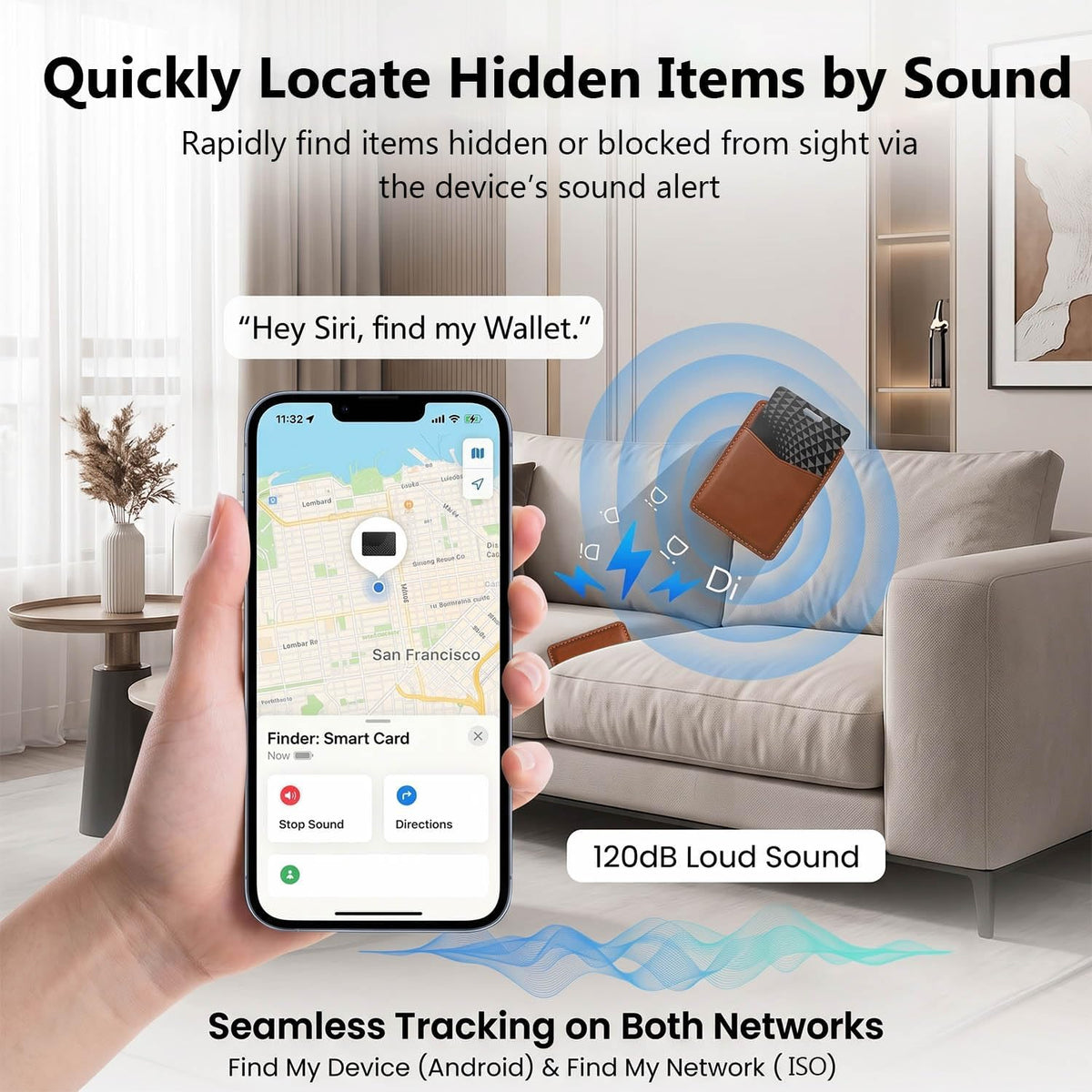 Wallet Tracker Card 2 Pack, Bluetooth Item Finder for iOS & Android