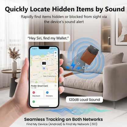 Wallet Tracker Card 2 Pack, Bluetooth Item Finder for iOS & Android