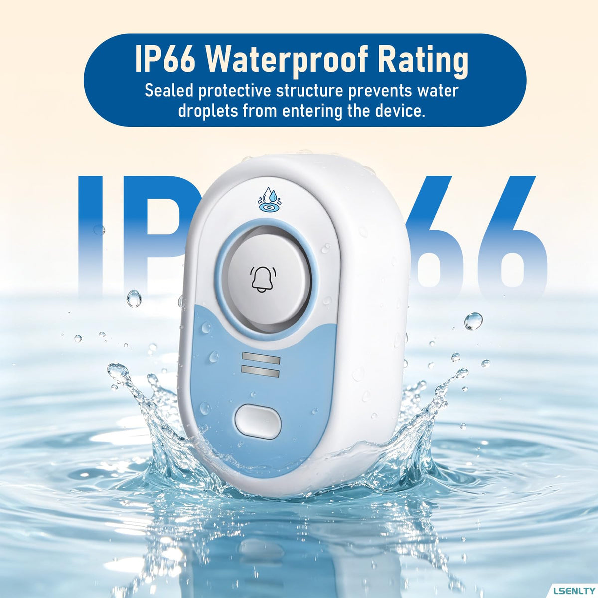 Water Leak Detector with 100dB Alarm, 5-Year Battery, IP66 Waterproof