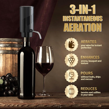 Electric Wine Aerator Dispenser, Rechargeable Automatic Wine Pourer