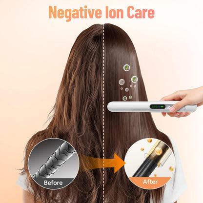 Cordless Hair Straightener, USB-C Rechargeable Travel Flat Iron
