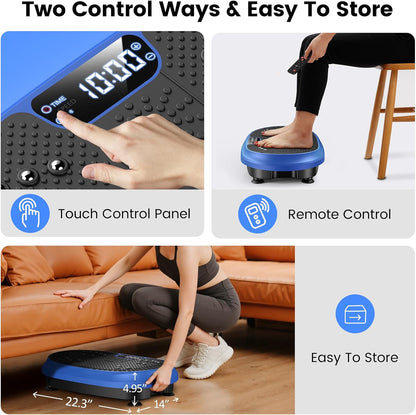 HVX Vibration Plate Exercise Machine 450 lbs Capacity Lymphatic Drainage