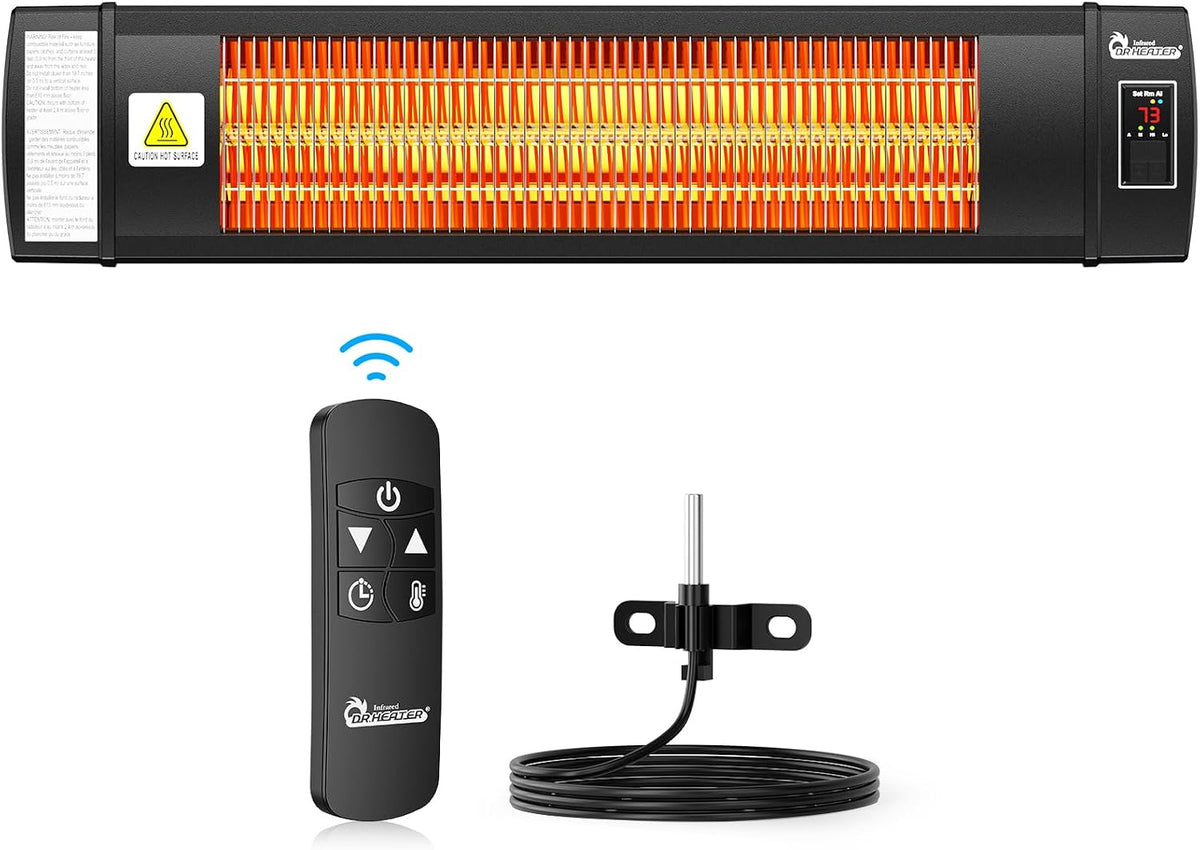 Infrared Space Heater Indoor & Outdoor with Remote & Thermostat
