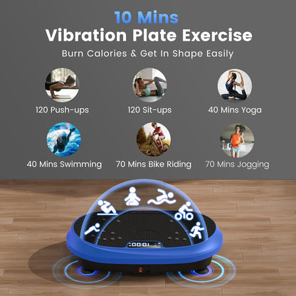 HVX Vibration Plate Exercise Machine 450 lbs Capacity Lymphatic Drainage