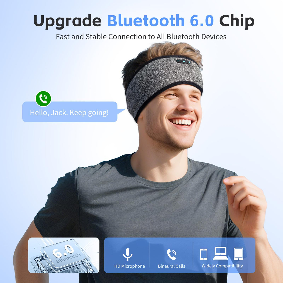 Sleep Headphones Bluetooth Headband for Side Sleepers
