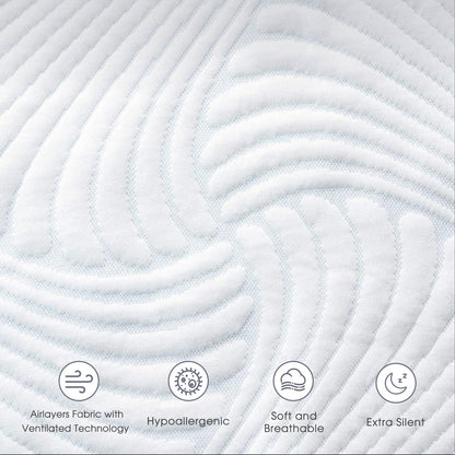 Heated Mattress Pad Queen with Preheat & Memory, 3D Air Fabric