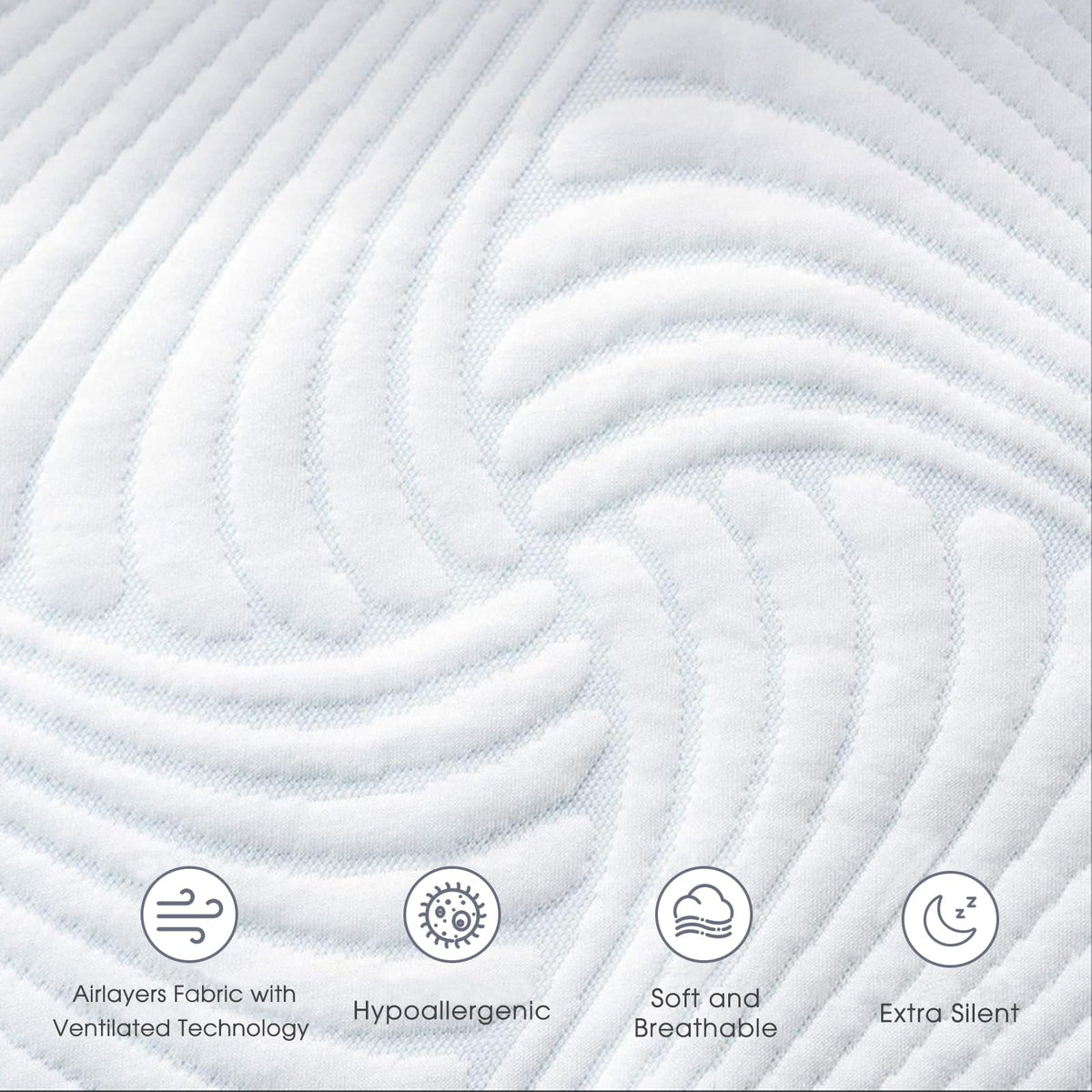 Heated Mattress Pad Queen, 3D Air Fabric, Preheat & Memory for Cold Winter