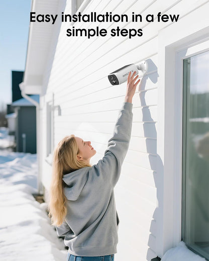 Solar Security Camera Outdoor Wireless, Built-in Solar Panel