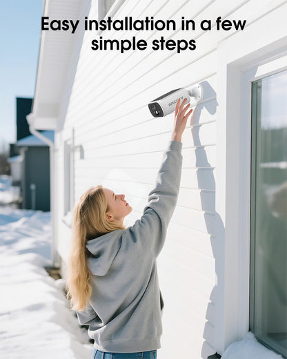 Solar Security Camera Outdoor Wireless, Built-in Solar Panel