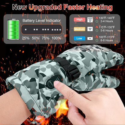 Rechargeable Heated Gloves for Men Women Hand Warmers Winter Ski Gloves