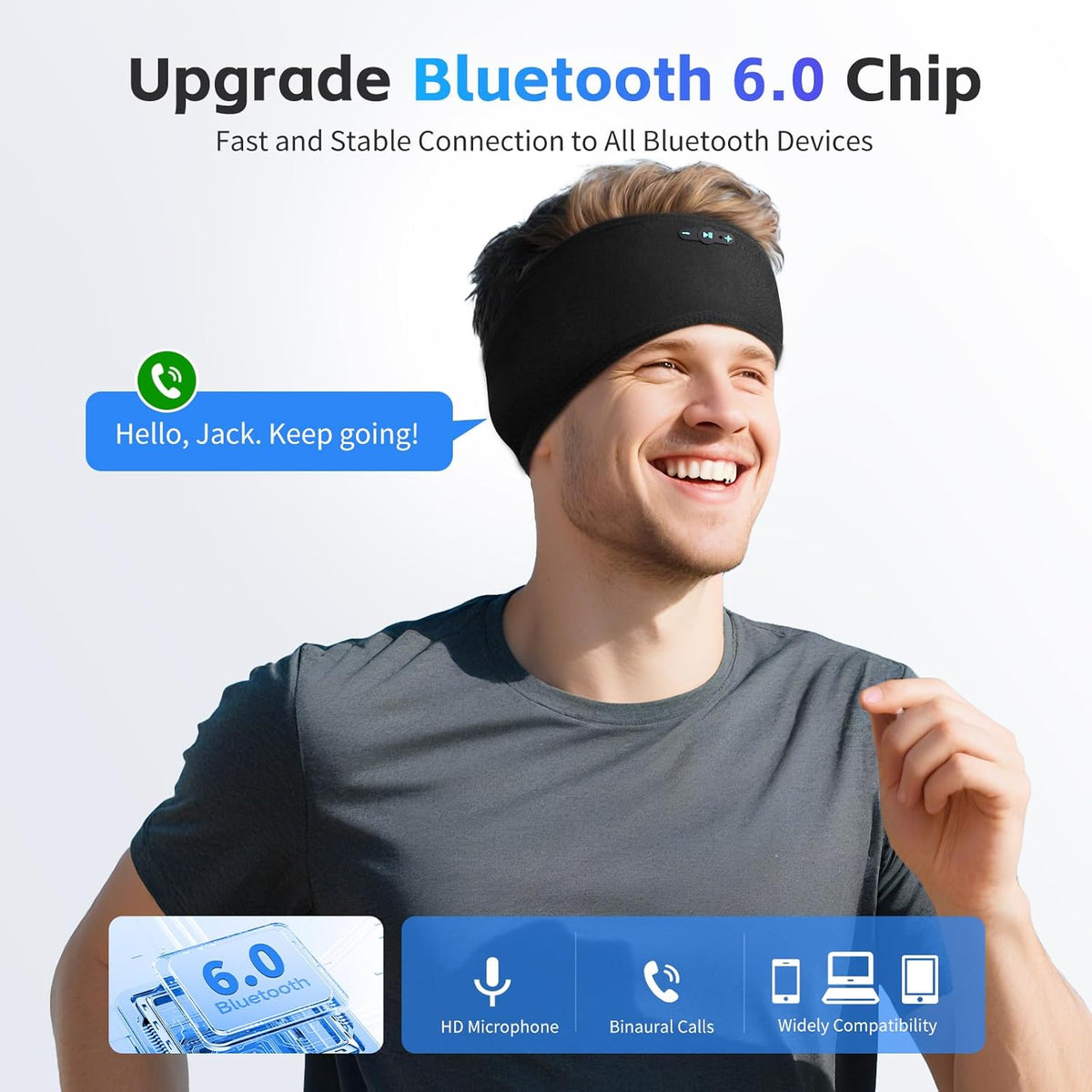 Sleep Headphones Bluetooth Headband for Side Sleepers