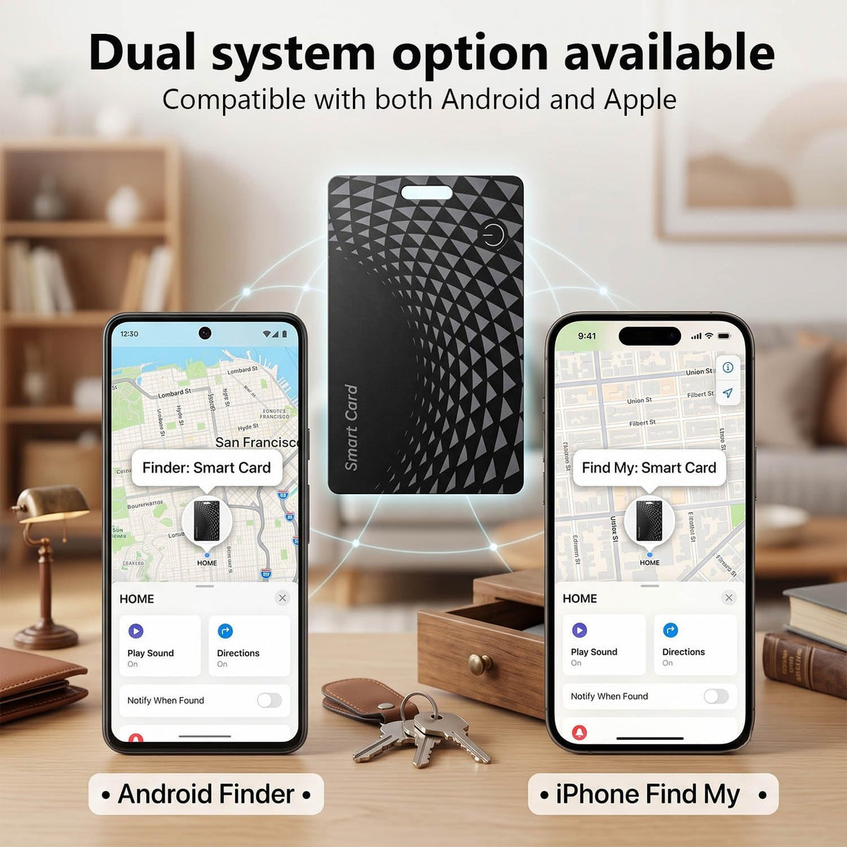 Wallet Tracker Card 2 Pack, Bluetooth Item Finder for iOS & Android