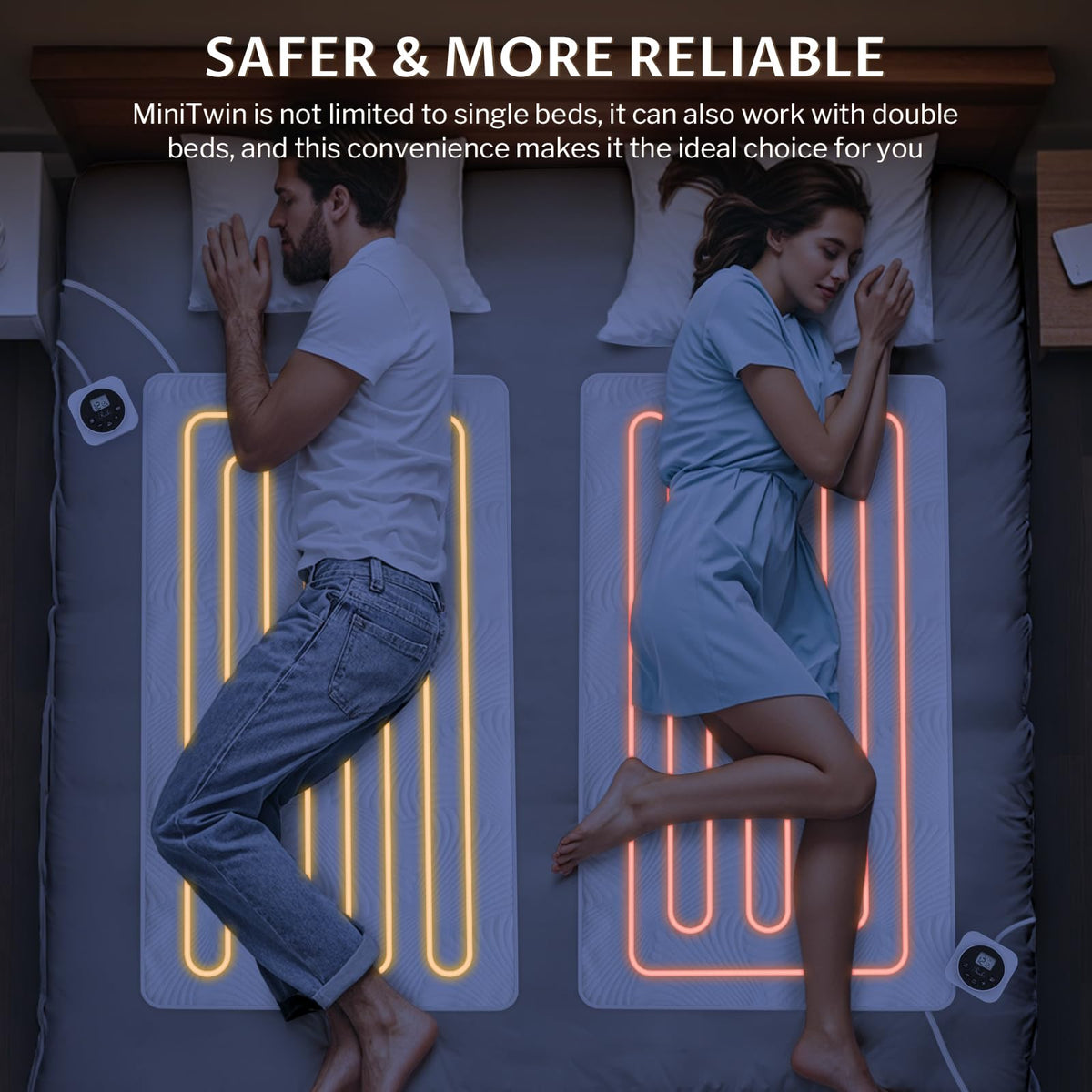 Heated Mattress Pad Queen, 3D Air Fabric, Preheat & Memory for Cold Winter