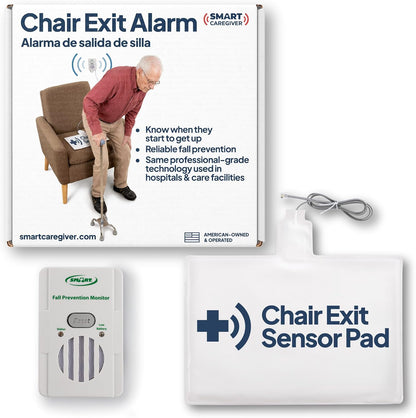 Chair Alarm for Elderly, Fall Prevention Seat Sensor Pad with Caregiver Alert
