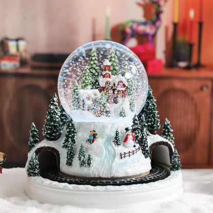 Musical Snow Globe with Color Changing LED Lights, Snowman Music Box