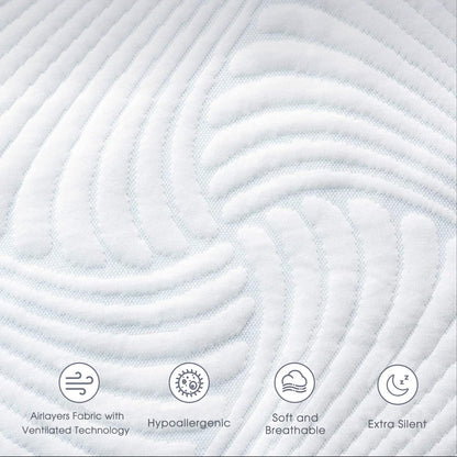 Heated Mattress Pad Queen with Preheat & Memory, 3D Air Fabric