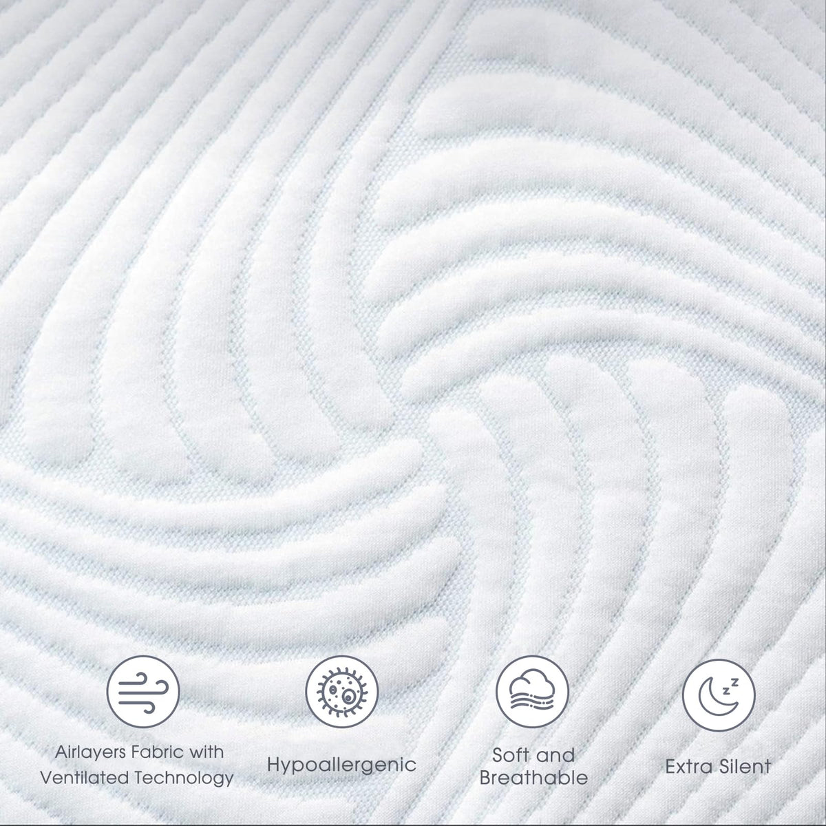 Heated Mattress Pad Queen, 3D Air Fabric, Preheat & Memory for Cold Winter