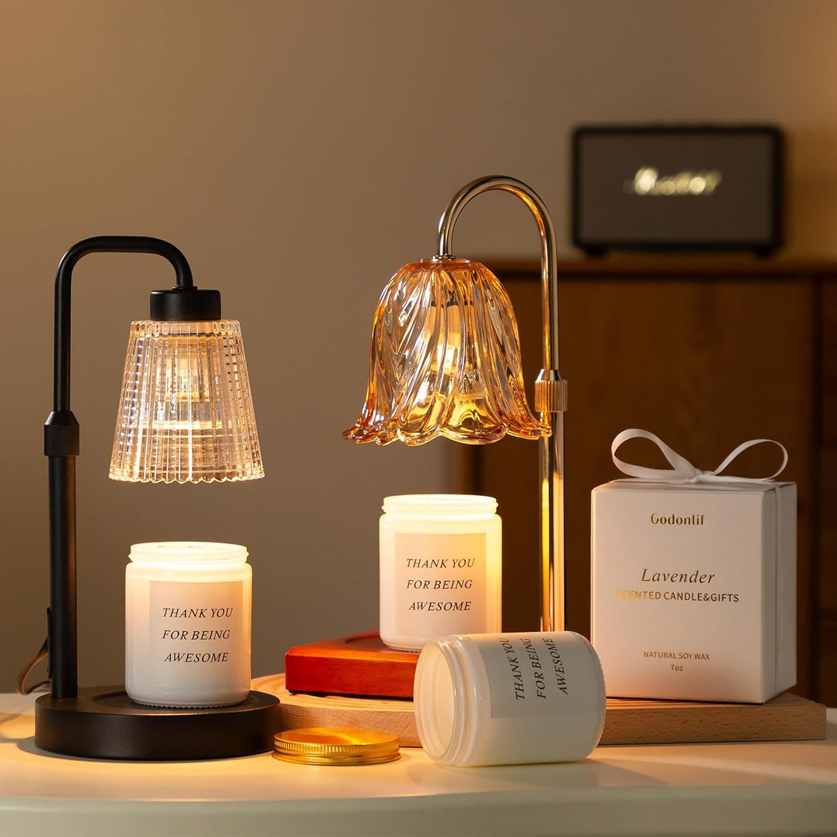 Candle Warmer Lamp with Timer, Electric Candle Lamp Home Decor