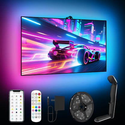 TV Backlight with Camera Sync, 13.7ft LED Strip for 45-65 in TV, App Control