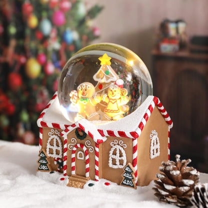 Musical Snow Globe with Color Changing LED Lights, Snowman Music Box