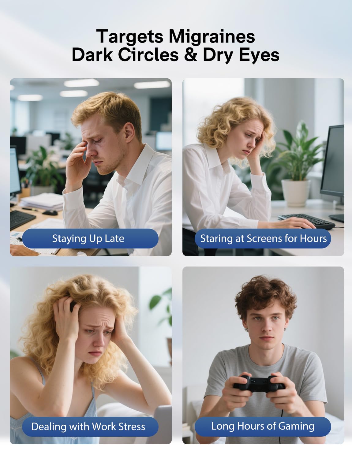 Eye Massager with Heat & Bluetooth Music, Massaging Eye Mask