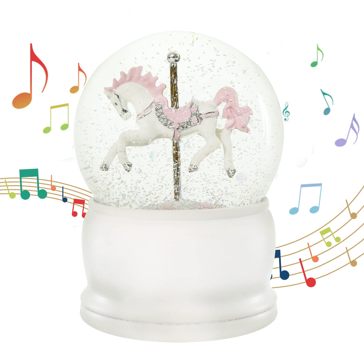 Musical Snow Globe with Color Changing LED Lights, Snowman Music Box