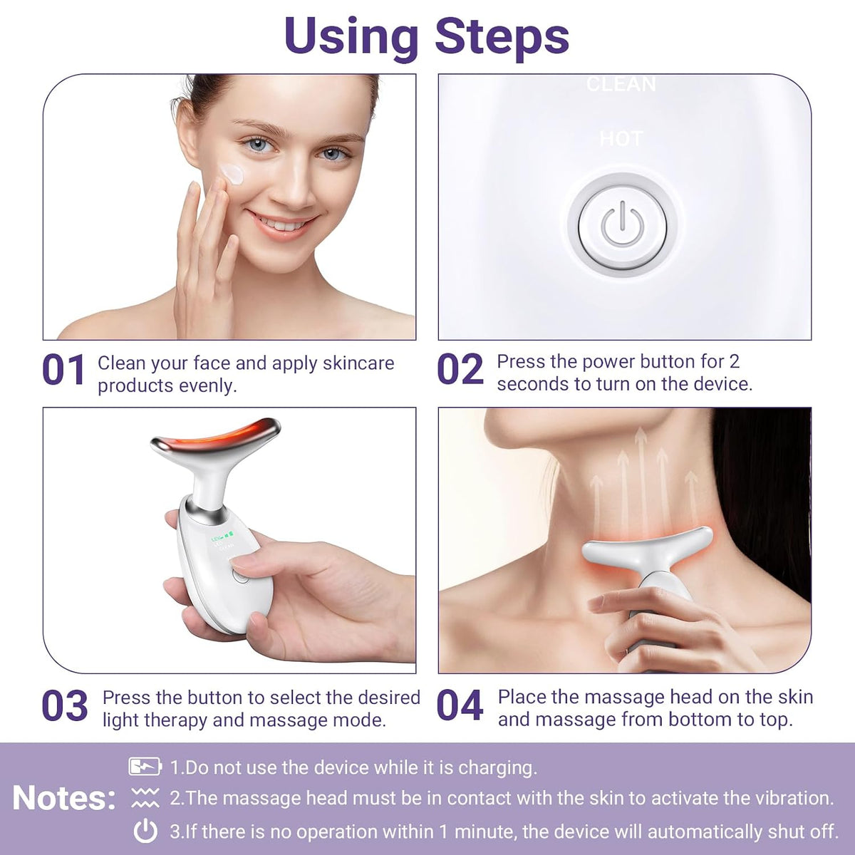 Face Massager for Neck & Face, 3 Modes Face Sculpting Tool