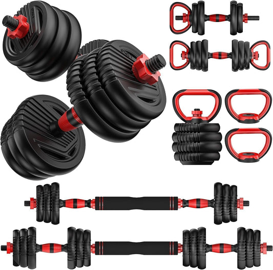 Adjustable Dumbbell Set 20-90 lbs, Home Gym Free Weights