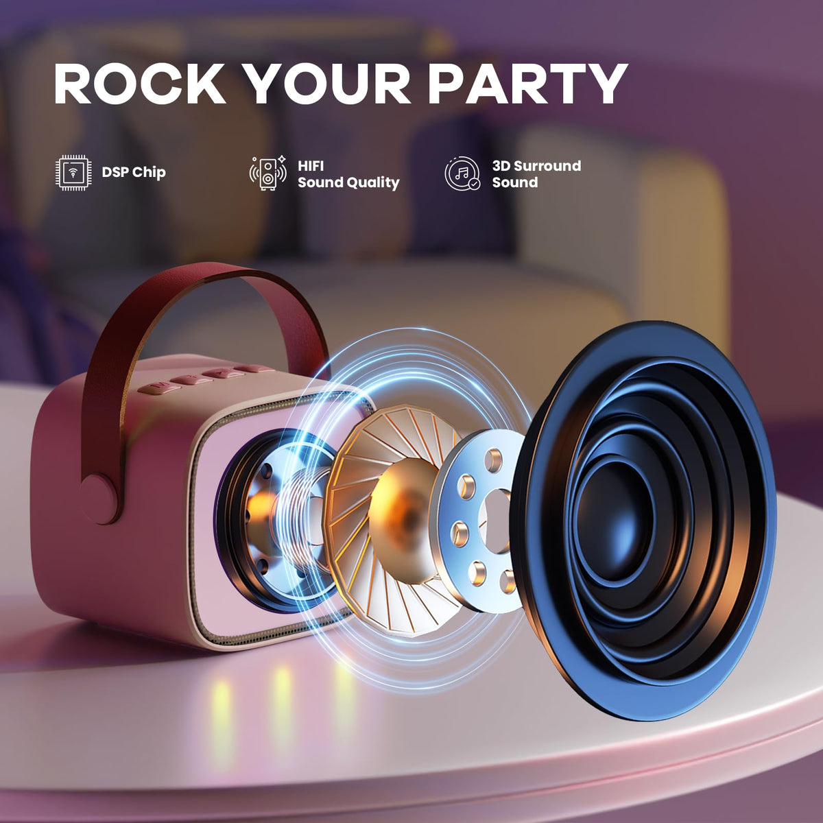 YLL Karaoke Machine for Kids, Birthday Gifts for Girls 3 4 5 6 7+Years Old