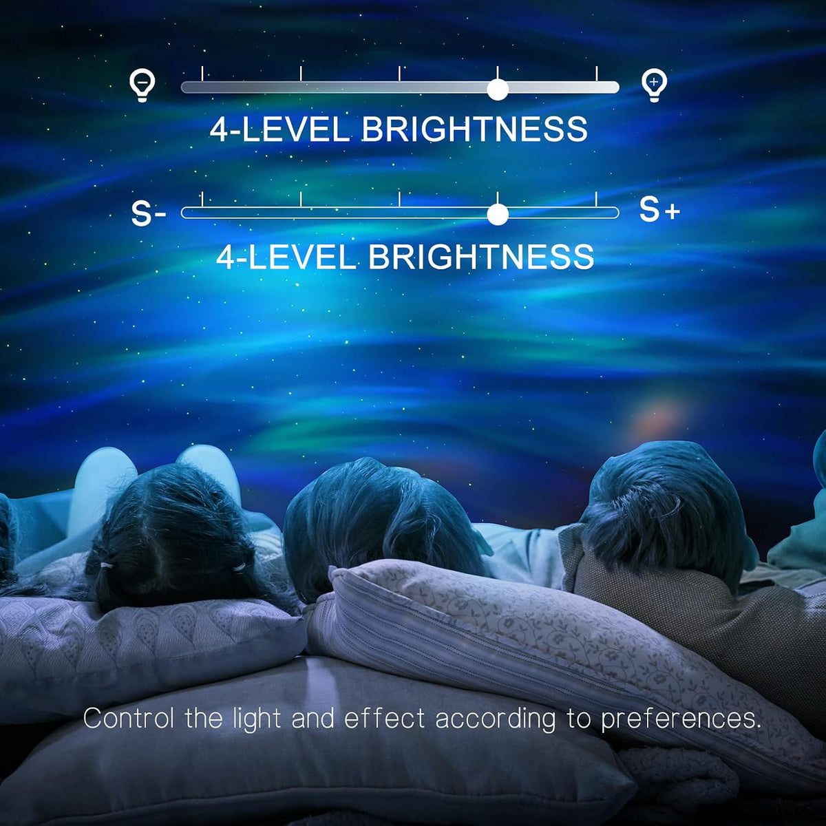 Northern Galaxy Light Aurora Projector with 33 Light Effects, Night Lights LED Star Projector for Bedroom Nebula Lamp, Remote Control, White Noises, Bluetooth Speaker for Parties Black