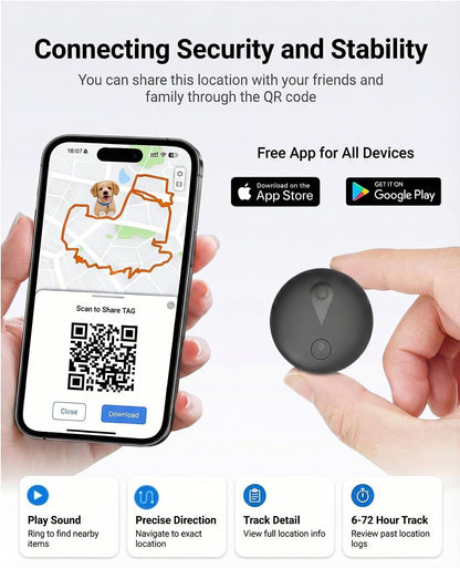 GPS Tracker for Dogs, No Monthly Fee, IP68 Waterproof Pet Tracker