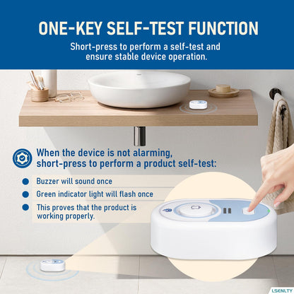 Water Leak Detector with 100dB Alarm, 5-Year Battery, IP66 Waterproof