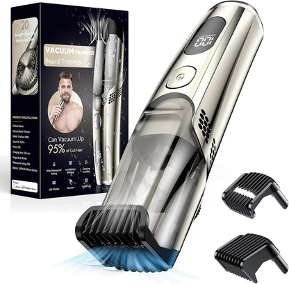 Beard Trimmer with Vacuum for Men, Adjustable 1-20mm