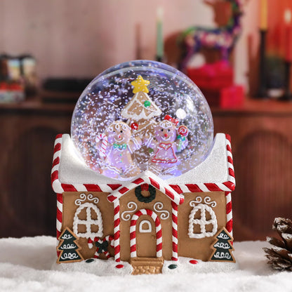 Musical Snow Globe with Color Changing LED Lights, Snowman Music Box