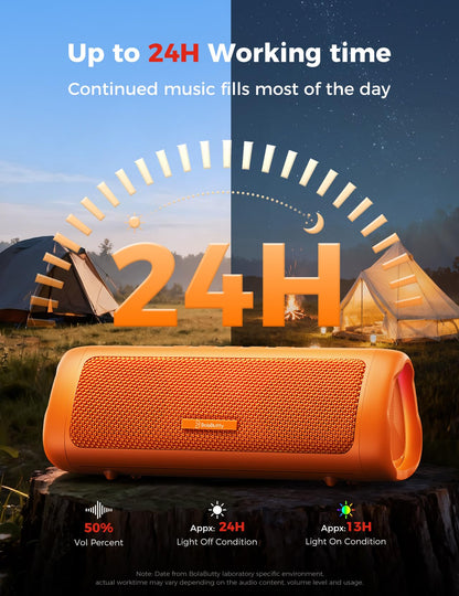 Portable Bluetooth Speaker 20W, IPX5 Waterproof, 24H Playtime