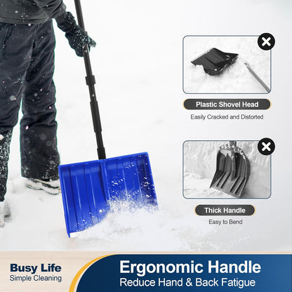 Yocada Snow Shovel for Driveway Home Garage Snow Removal 55 inch Long