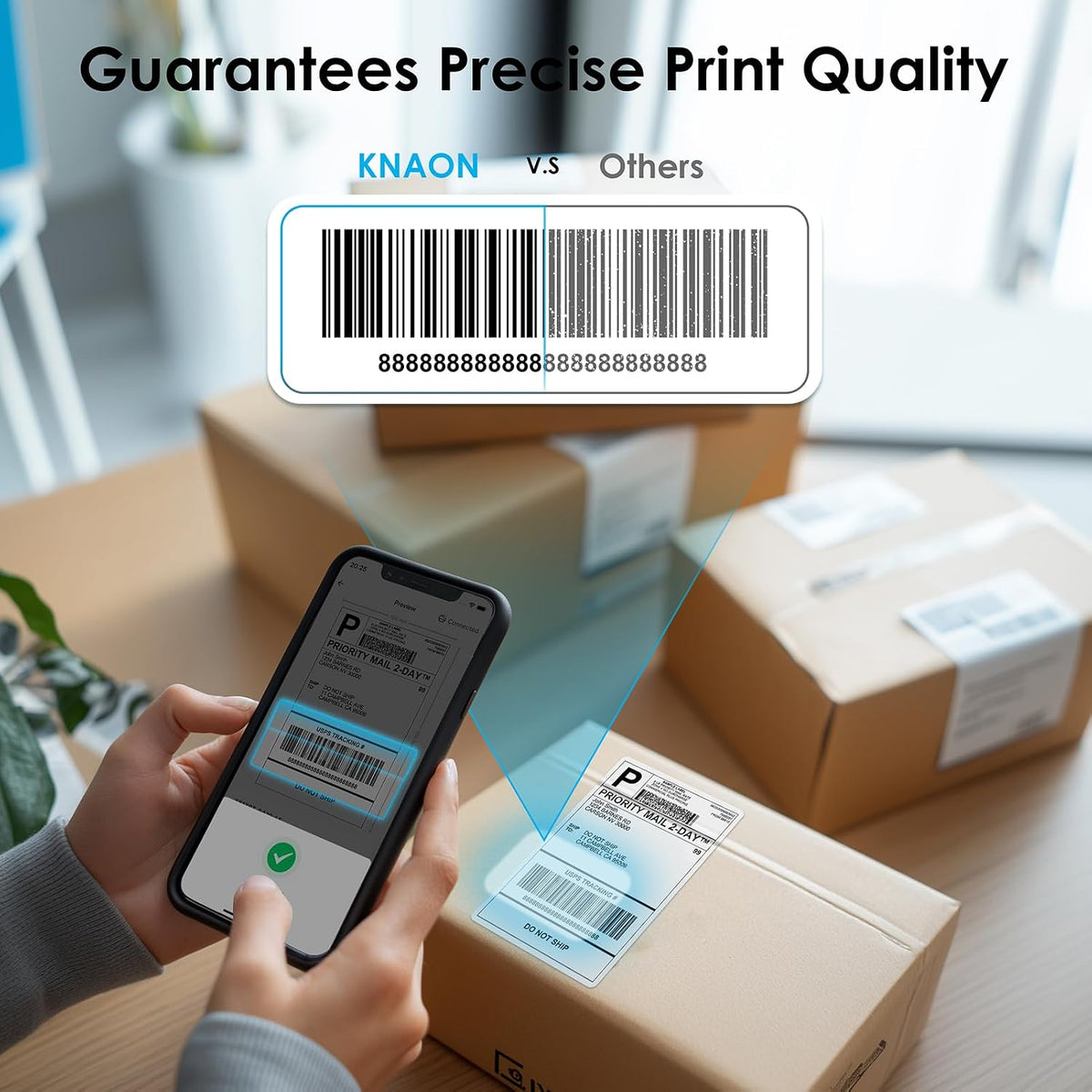 Thermal Label Printer 4x6, Portable Shipping Label Printer