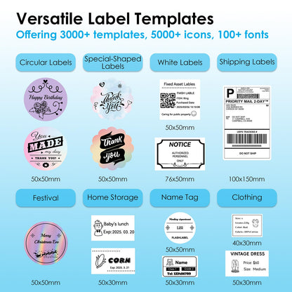 Thermal Label Printer 4x6, Portable Shipping Label Printer