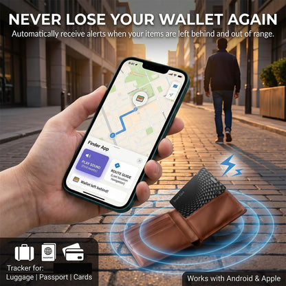 Wallet Tracker Card 2 Pack, Bluetooth Item Finder for iOS & Android