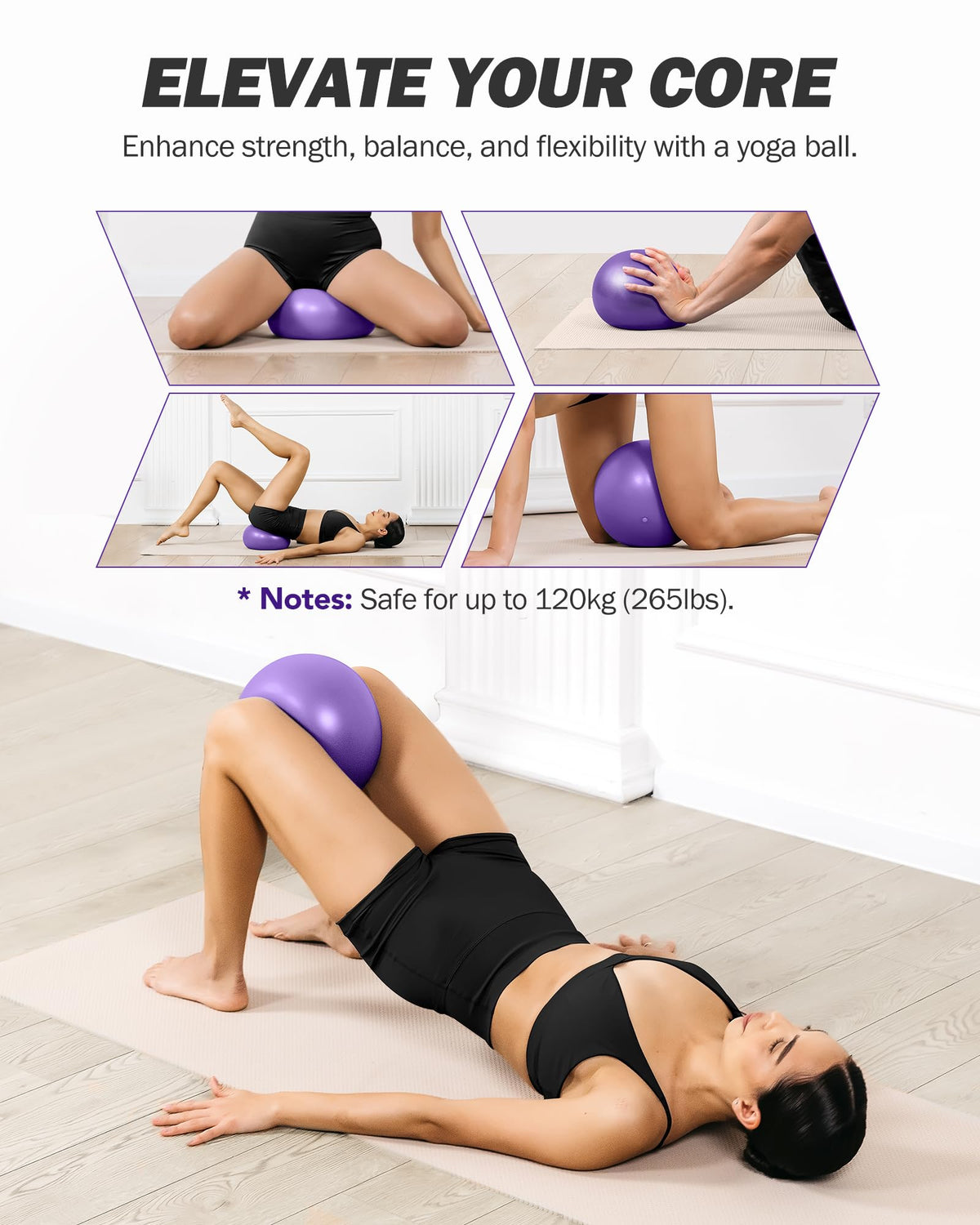 Upgraded Pilates Bar Kit with Resistance Bands Natural Latex for Women & Men, Heavy-Duty Stainless Steel Multifunctional Yoga Pilates Stick for Home Gym Exercise Fitness Equipment Full-Body Workouts