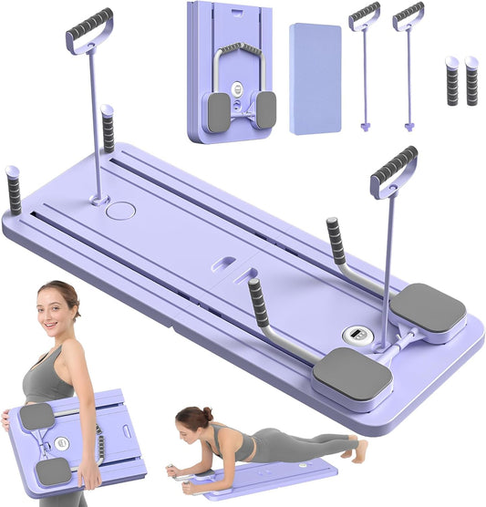 Pilates Board 5 in 1, Foldable Pilates Reformer for Home Workout