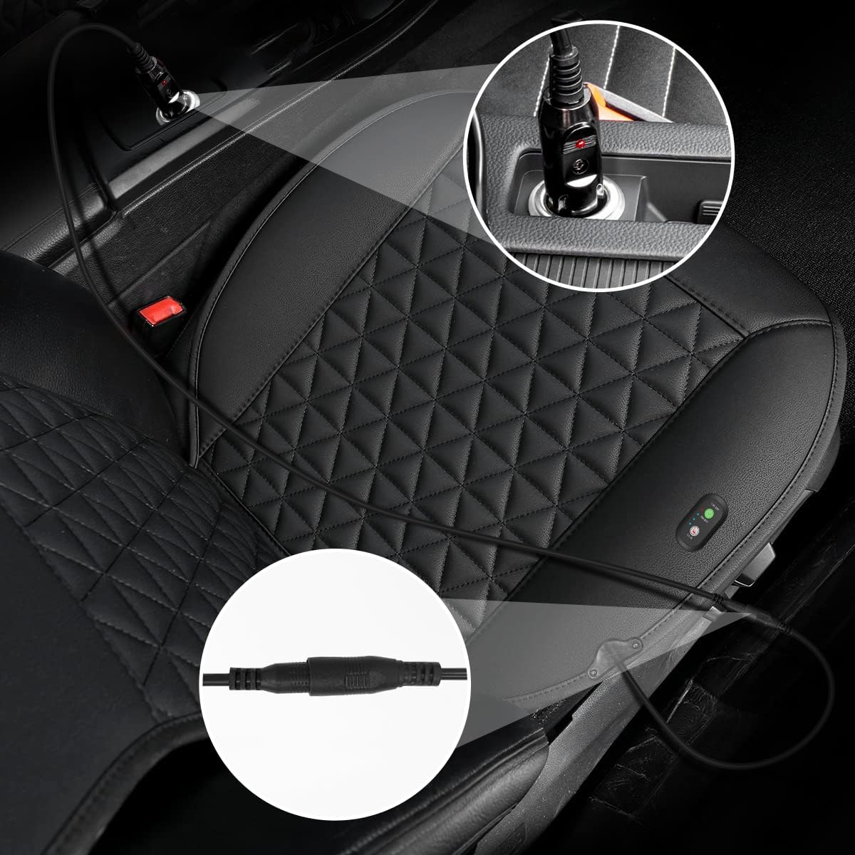 Universal Seat Cushion, Comfortable Soft Breathable Seat Cover with Full Back Support in Winter